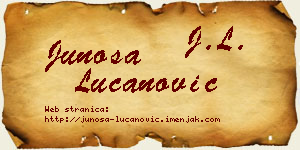 Junoša Lučanović vizit kartica